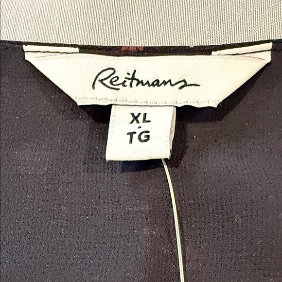 Reitmans Top Blouse Tank Top Black and Purple Sleeveless Satin Women's Size XL - Picture 8 of 10